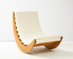 Verner Panton Danish Blond Wood Relaxer Rocking Chair by Vernor Panton For Rosenthal 1970s - 2124602