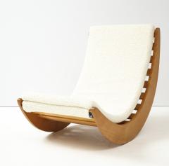 Verner Panton Danish Blond Wood Relaxer Rocking Chair by Vernor Panton For Rosenthal 1970s - 2124605