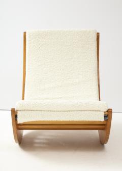 Verner Panton Danish Blond Wood Relaxer Rocking Chair by Vernor Panton For Rosenthal 1970s - 2124606