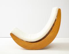 Verner Panton Danish Blond Wood Relaxer Rocking Chair by Vernor Panton For Rosenthal 1970s - 2124611