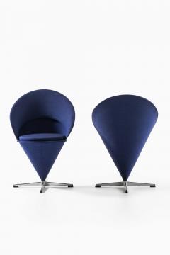 Verner Panton Danish Modern Dining Set in Fabric Rosewood Steel by Verner Panton 1958 - 4758944
