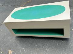 Verner Panton EXCEPTIONAL POP ART AQUA WHITE LAMINATE COFFEE TABLE - 2540297