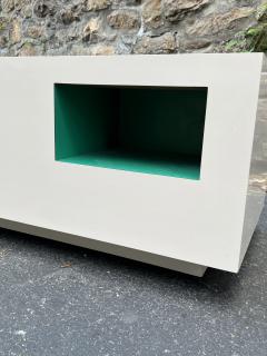 Verner Panton EXCEPTIONAL POP ART AQUA WHITE LAMINATE COFFEE TABLE - 2540298