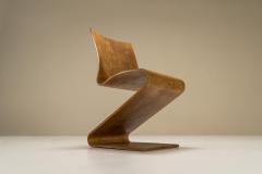 Verner Panton Non Serial Model 275 S Chair by Verner Panton in Bent Veneer Denmark 1956 - 2993421