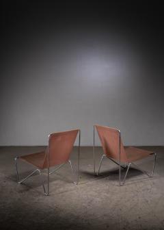 Verner Panton Pair of Verner Panton Bachelor sling chairs - 3799391