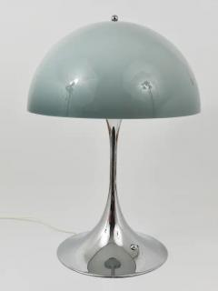 Verner Panton Rare Verner Panton Chrome Grey Shade Panthella Table Lamp - 4052412