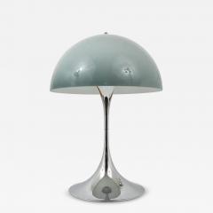 Verner Panton Rare Verner Panton Chrome Grey Shade Panthella Table Lamp - 4056582