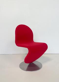 Verner Panton Set of 6 Red Mid Century Modern Chairs by Verner Panton - 2988964