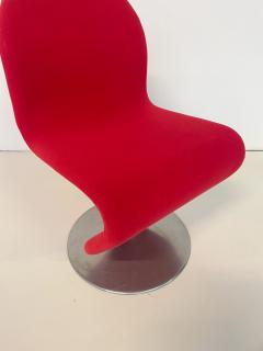 Verner Panton Set of 6 Red Mid Century Modern Chairs by Verner Panton - 2988965