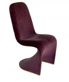 Verner Panton Set of Six Mid Century Modern Sculptural Brass Dining Chairs After Verner Panton - 3928537