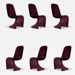 Verner Panton Set of Six Mid Century Modern Sculptural Brass Dining Chairs After Verner Panton - 3930935