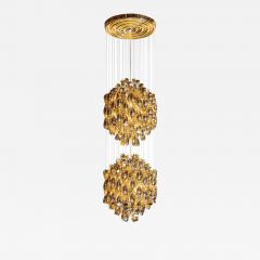 Verner Panton Verner Panton SP 2 Spiral Chandelier in Gold by Verpan - 2472571