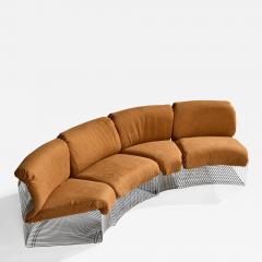 Verner Panton Verner Panton Sectional Sofa with Metal and Fabric Denmark 1970s - 4787398