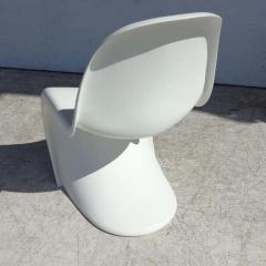 Verner Panton White Panton Chair by Verner Panton for Vitra with Side Stool - 2554227