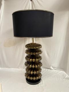 Veronese 1980s Huge Murano glass lamp attributed to Veron se - 4036682