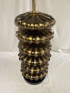 Veronese 1980s Huge Murano glass lamp attributed to Veron se - 4036687