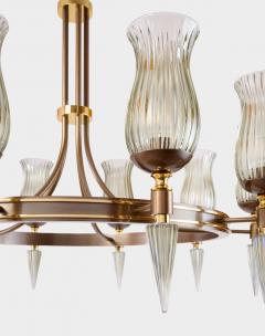 Veronese Ten Branch Mid Century French Chandelier by Leleu for Veronese - 4515667