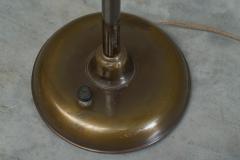 Very Elegant Art Deco Floor Lamp in Patinated Brass and Nickel Plated Brass 1930 - 4677242