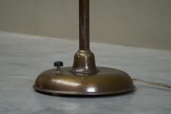 Very Elegant Art Deco Floor Lamp in Patinated Brass and Nickel Plated Brass 1930 - 4677243