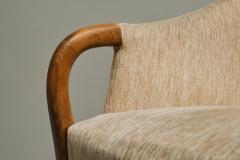 Very Elegant Mid Century Armchair in Wool and Beech Europe 1950s - 4526930
