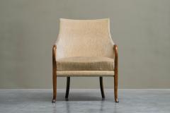 Very Elegant Mid Century Armchair in Wool and Beech Europe 1950s - 4526932