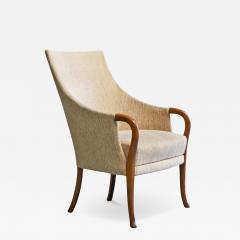 Very Elegant Mid Century Armchair in Wool and Beech Europe 1950s - 4527033