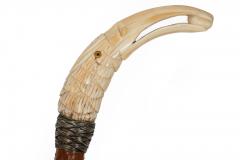 Very Fine Carved Bird Head Antique Walking Stick Cane - 4502627