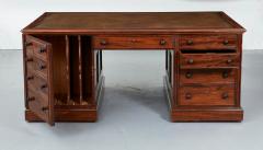 Very Fine George IV Mahogany and Ebony Partners Desk by Gillows - 2615726