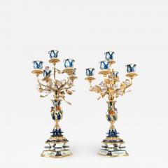 Very Fine Pair S vres Porcelain Five Arms Candelabra - 1171266