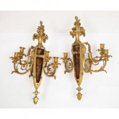 Very Fine Pair of Louis XVI Style French Ormolu Bronze Wall Appliques Sconces - 1062936