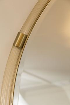 Very Large Artisan Murano Blown Gold Round Torchere Mirror Contemporary - 3491004