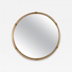 Very Large Artisan Murano Blown Gold Round Torchere Mirror Contemporary - 3493352