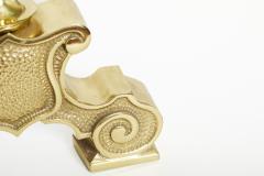 Very Large Gilt Brass Pair Andiron - 2545045