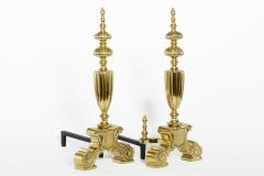Very Large Gilt Brass Pair Andiron - 2545050