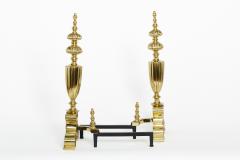 Very Large Gilt Brass Pair Andiron - 2545051