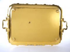 Very Large Gilt English Silver Plate Serving Tray in the Georgian Style - 3177637