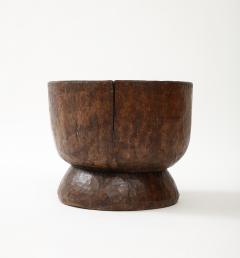 Very Large Hand Carved Walnut Mortar France c 1900 - 3296276