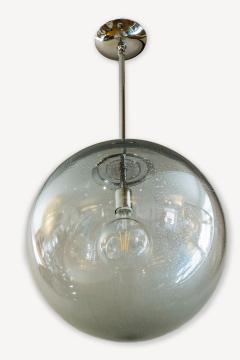 Very Large Italian Murano Glass Blown Grey Globe Chandelier or Pendant - 3196825