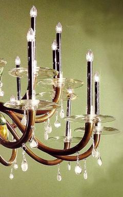 Very Large Multi Color Hand Blown Murano Venetian Glass Chandelier - 1610012