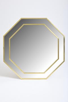 Very Large Octagonal Brass Mirror - 4816988
