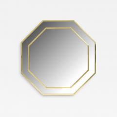 Very Large Octagonal Brass Mirror - 4817014