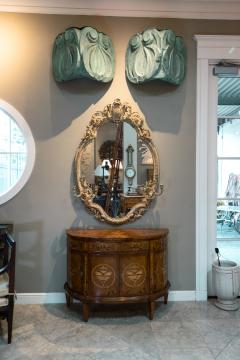 Very Large Painted Oval Girandole Mirror French Circa 1880 - 2181469