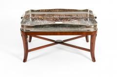 Very Large Plated High Border Tray Table Tortoise Shell Interior - 1170181