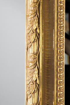 Very Large Vintage Gilded Wood Framed Hanging Wall Mantel Mirror - 555603