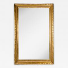 Very Large Vintage Gilded Wood Framed Hanging Wall Mantel Mirror - 556118