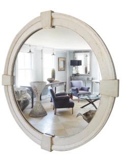 Very Large White Keystone Mirror - 2692040