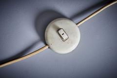 Very Nice Art deco Turned Cherry Wood Floor Lamp Cement base with Marble Finish - 3404759