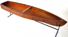 Very Rare Large Victorian Hand Carved Salesman Sample Skiff Boat American C 1865 - 3513332