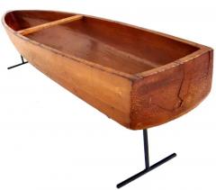 Very Rare Large Victorian Hand Carved Salesman Sample Skiff Boat American C 1865 - 3513335