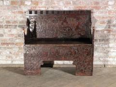 Very Rare Swiss or German Late Gothic early 16th century Flachschnitz Bench - 630615